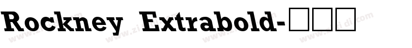 Rockney Extrabold字体转换